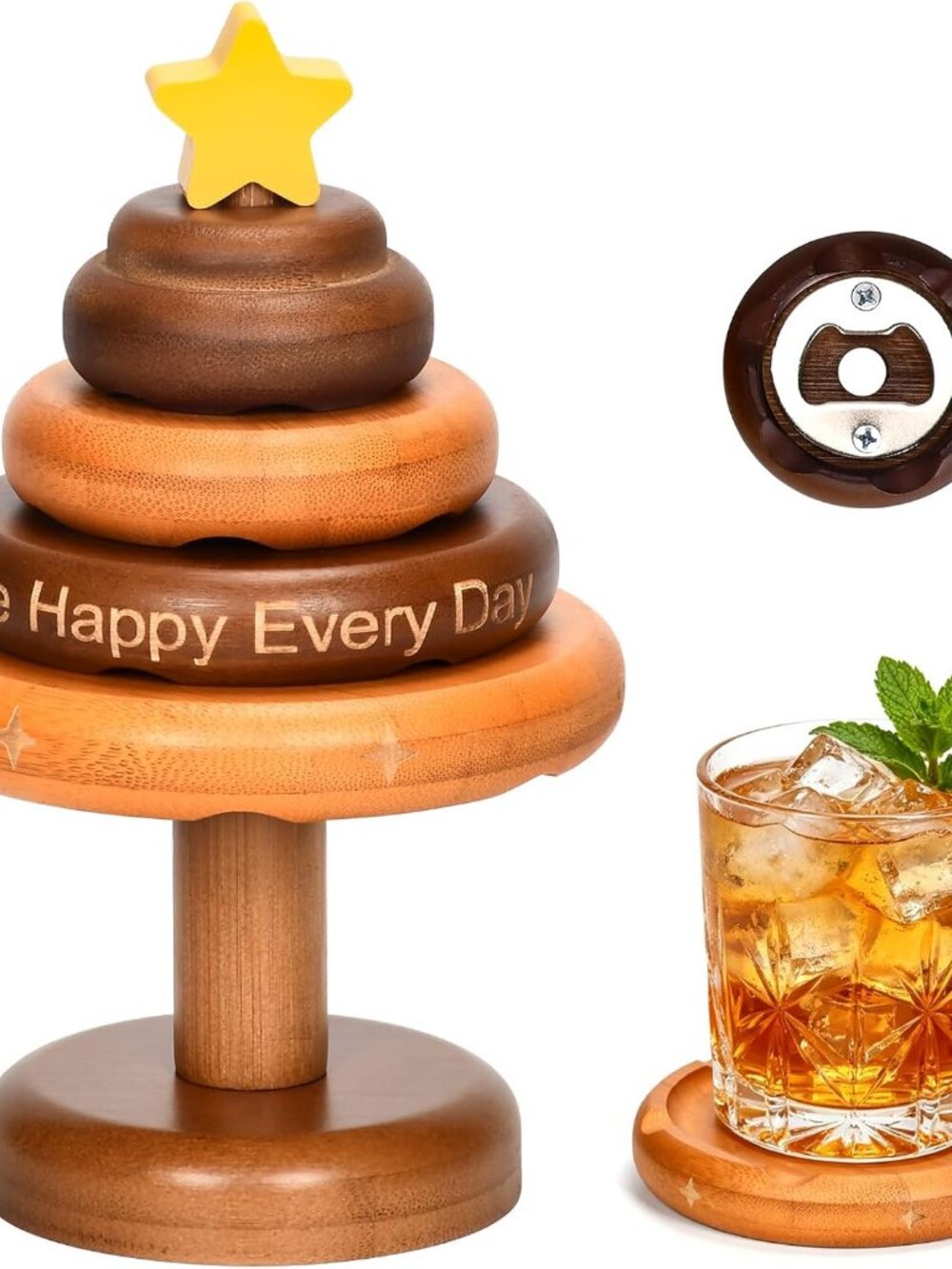 Bamboo Coaster Set of 4